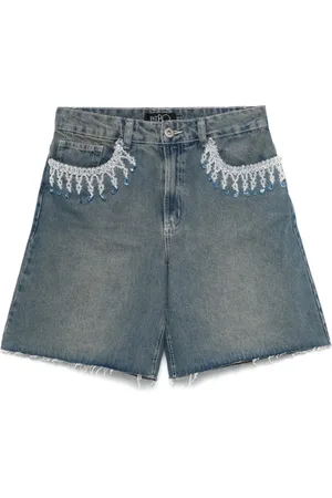 PATBO Szorty, Kobieta, Niebieski, S, Denim, Cerulean Denim Jeansy