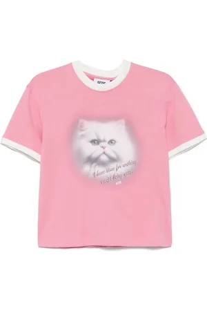 GCDS Koszulki, Kobieta, Różowy, M, Bubblegum Crew Neck T-shirt
