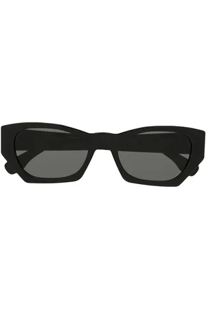 Retrosuperfuture Akcesoria, Mężczyzna, Czarny, ONE SIZE, Czarne Okulary Geometryczna Oprawa