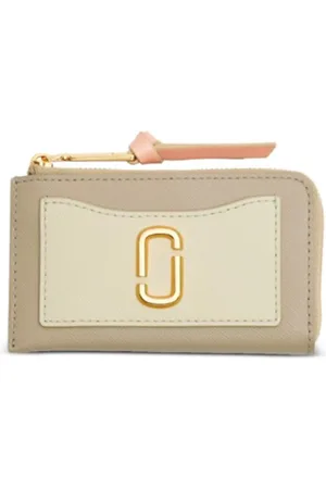 Marc Jacobs Akcesoria, Kobieta, Wielobarwność, ONE SIZE, Skóra, Skórzany portfel z dwukolorowym wzorem