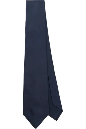 BARBA Akcesoria, Mężczyzna, Niebieski, ONE SIZE, Niebieski Oxford Zaostrzony Koniec Krawat