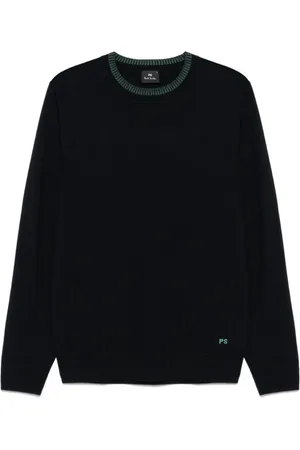 Paul Smith Bluzy, Mężczyzna, Niebieski, S, Indigo Crew Neck Sweater
