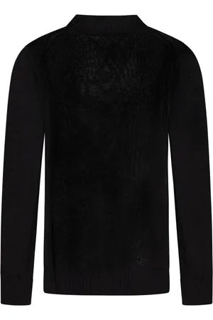 Jil Sander Swetry, Mężczyzna, Czarny, L, Bawełna, Czarny Sweter z Dekoltem Okrągłym Bawełna Dzianina