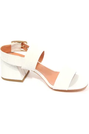 Twin-Set Buty, Kobieta, Biały, 36 EU, Biała skórzana sandał