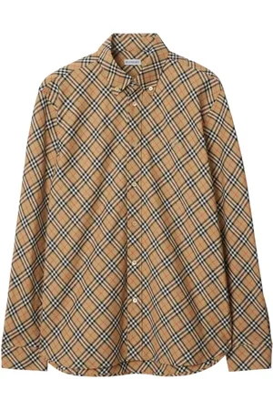 Burberry Koszule, Mężczyzna, Beżowy, L, Bawełna, Koszula bawełniana w kratę Vintage Check