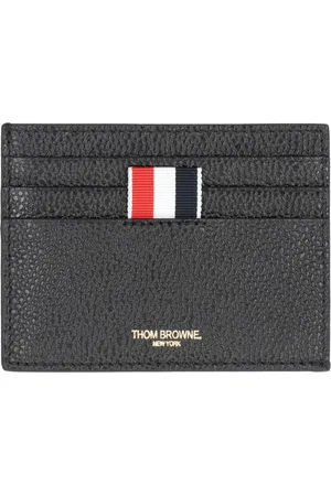 Thom Browne Akcesoria, Mężczyzna, Czarny, ONE SIZE, Klasyczny Portfel na Karty