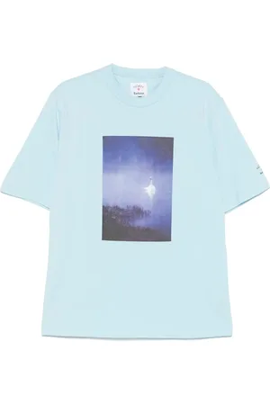 Barbour Koszulki, Mężczyzna, Niebieski, XL, T-shirt z nadrukiem fotograficznym