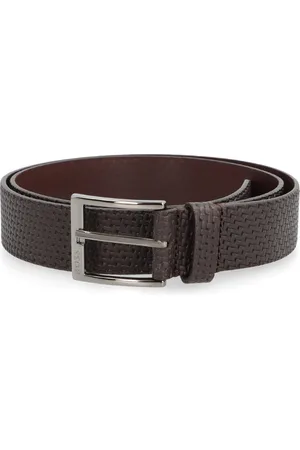 HUGO BOSS Akcesoria, Mężczyzna, brązowy, 110 CM, Pleciony Pasek Skórzany