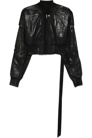 Rick Owens Kurtki, Kobieta, Czarny, M, Czarna Shadow Baseballowa Kurtka