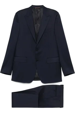CANALI Garnitury, Mężczyzna, Niebieski, 2XL, Granatowy garnitur z tylnymi otworami wentylacyjnymi