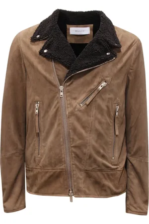 BULLY Kurtki, Mężczyzna, brązowy, L, Zamsz, Kurtka zamszowa czarna Model 5254