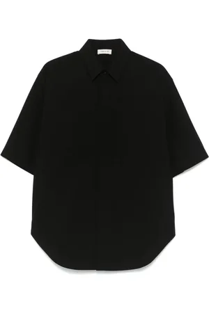 FEAR OF GOD Koszule, Mężczyzna, Czarny, S, Czarna Koszula z Guzikami i Fałdami