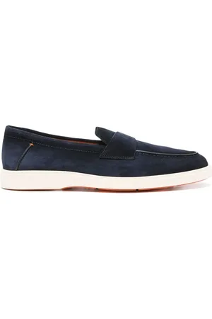 santoni Buty, Mężczyzna, Niebieski, 39 EU, Skóra, Eleganckie skórzane buty