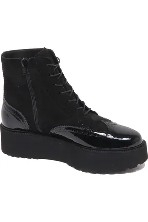 Hogan Buty, Kobieta, Czarny, 39 EU, Anfibio Urban But Patent/Suede Buty