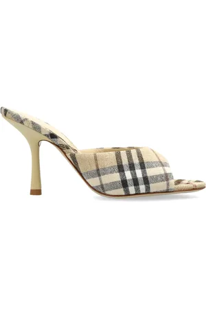 Burberry Buty, Kobieta, Beżowy, 37 EU, Len, Mules Mews