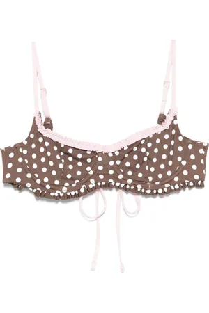 Frankies Bikinis Stroje kąpielowe, Kobieta, brązowy, L, Brązowy Strój Kąpielowy z Miseczką z Drutem