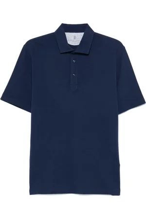 Brunello Cucinelli Koszulki, Mężczyzna, Niebieski, M, Sweter Polo