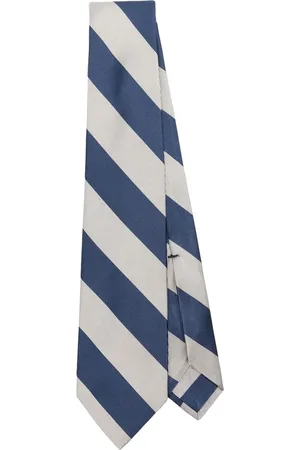 BARBA Akcesoria, Mężczyzna, Wielobarwność, ONE SIZE, Granatowa Diagonalna Paski Krawat