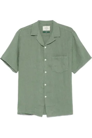 Portuguese Flannel Koszule, Mężczyzna, Zielony, S, Mchu Zielona Flanela Koszula Krótkie Rękawy