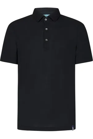 DRUMOHR Koszulki, Mężczyzna, Czarny, S, Czarny Polo z Bawełnianego Jerseyu Ss 25