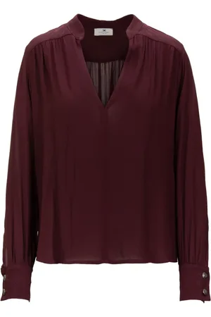 Elisabetta Franchi Bluzki, Kobieta, Czerwony, L, Bluza damska z logo na rękawach