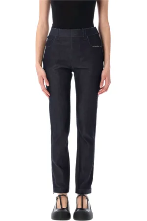 Marni Jeansy, Kobieta, Niebieski, M, Denim, Niebiesko-Czarne Dżinsy Slim Fit z Rozciągliwym Denimem