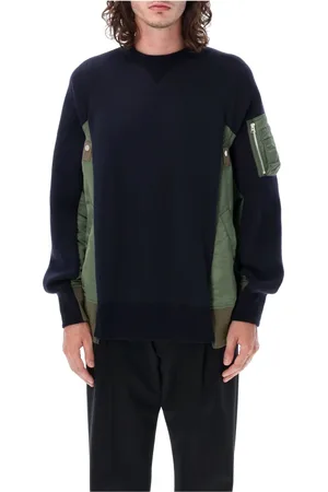 SACAI Bluzy, Mężczyzna, Niebieski, L, Nylon, Knitwear