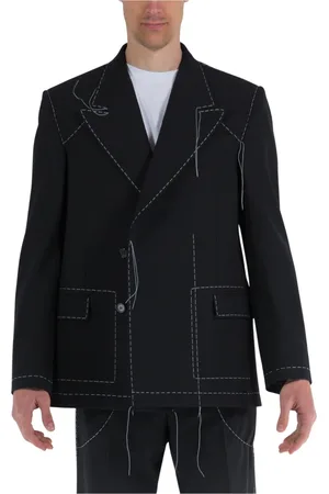 OFF-WHITE Kurtki, Mężczyzna, Czarny, M, Bawełna, Marynarka