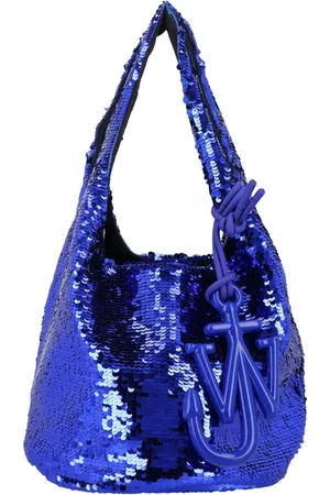 J.W.Anderson Torebki, Kobieta, Niebieski, ONE SIZE, Bawełna, Mini Torebka Sequin Shopper