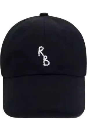 Ruslan Baginskiy Akcesoria, Kobieta, Czarny, ONE SIZE, Czarna Czapka z Daszkiem Logo Projektanta