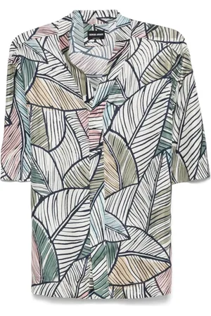 Giorgio Armani Koszule, Mężczyzna, Wielobarwność, M, Granatowy T-shirt z dekoltem w serek