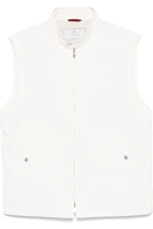 Brunello Cucinelli Kurtki, Mężczyzna, Biały, 2XL, Biała Kurtka