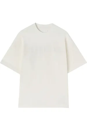 Jil Sander Koszulki, Mężczyzna, Biały, XL, Biała Bawełniana Koszulka z Nadrukiem Logo