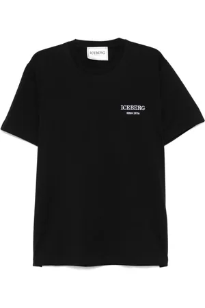 Iceberg Koszulki, Mężczyzna, Czarny, 2XL, Bawełna, T-shirt z okrągłym dekoltem