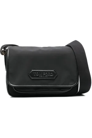 Tom Ford Torebki, Mężczyzna, Czarny, ONE SIZE, Skóra, Saszetka biodrowa Foldover