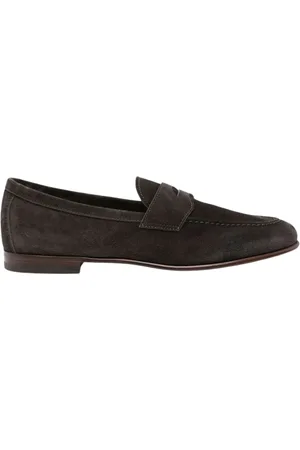 HENDERSON BARACCO Buty, Mężczyzna, brązowy, 42 EU, Suede Penny Slot Slip-On Mokasyny