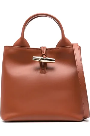 Longchamp Torebki, Kobieta, brązowy, ONE SIZE, Kasztanowa Torba na Ramię z Zapięciem Toggle