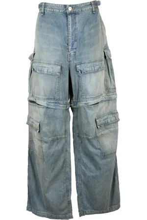 Balenciaga Jeansy, Kobieta, Niebieski, S, Len, Jeansy