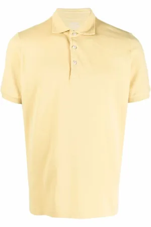 Mauro Ottaviani Koszulki, Mężczyzna, Żółty, 4XL, Polo Shirt w Kolorze Pastelowej Żółci