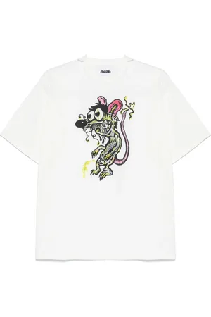 MAGLIANO Koszulki, Mężczyzna, Biały, M, Biała T-shirt z Dekoracyjnym Nadrukiem