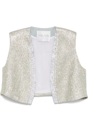FORTE FORTE Koszulki, Kobieta, Żółty, S, Eleganckie Dzianiny Oro Ss 25