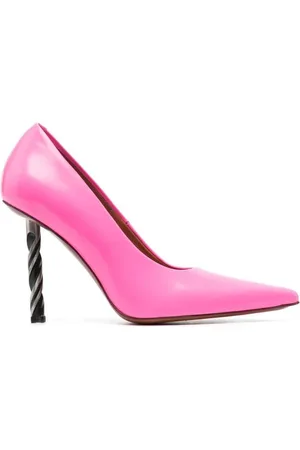 Vetements Buty, Kobieta, Różowy, 36 EU, Hot Skórzane Pompy z Ostrym Noskiem