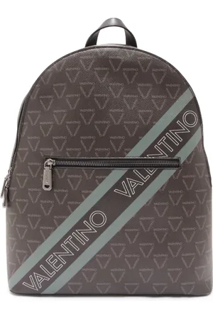 Valentino by Mario Valentino Torebki, Mężczyzna, Czarny, ONE SIZE, Len, Plecak Aron w Czarno-Zielonym