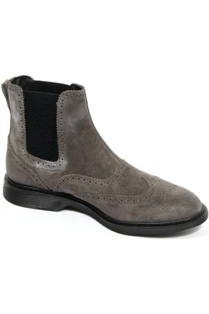 Hogan Buty, Mężczyzna, Szary, 45 EU, Zamsz, Szare Chelsea zamszowe buty Memory Foam