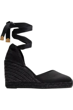 Castaner Buty, Kobieta, Czarny, 38 EU, Bawełniana Espadryla z Kokardą