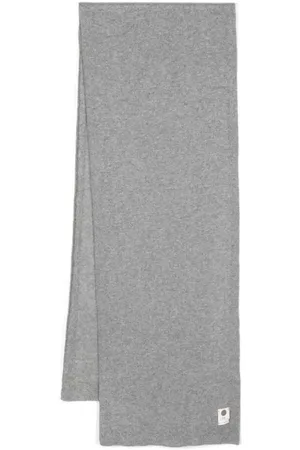 Lady Anne Akcesoria, Mężczyzna, Szary, ONE SIZE, Kaszmir, Heather Grey Cashmere Ribbed Knit Scarf