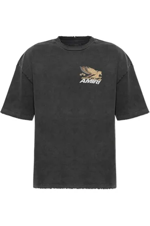 AMIRI Koszulki, Mężczyzna, Czarny, S, Bawełna, Vintage Pegasus Oversize`owa Koszulka