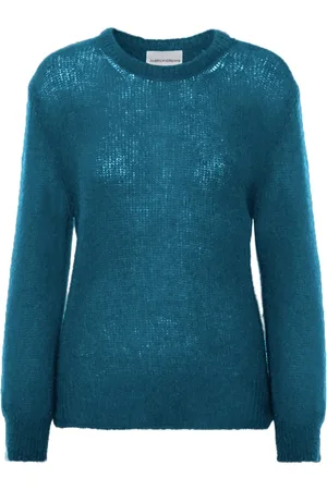American Dreams Swetry, Kobieta, Niebieski, ONE SIZE, Oversized Sweter Rozpinany Aqua Niebieski