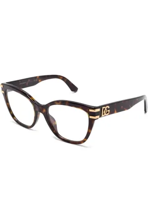 Dolce & Gabbana Akcesoria, Kobieta, brązowy, 53 MM, Dg 3418 502 Optical Frame