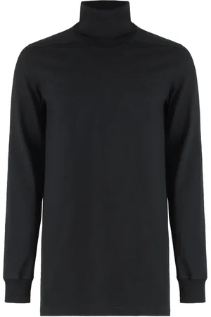 Rick Owens Swetry, Mężczyzna, Czarny, S, Żakardowy sweter z bawełny